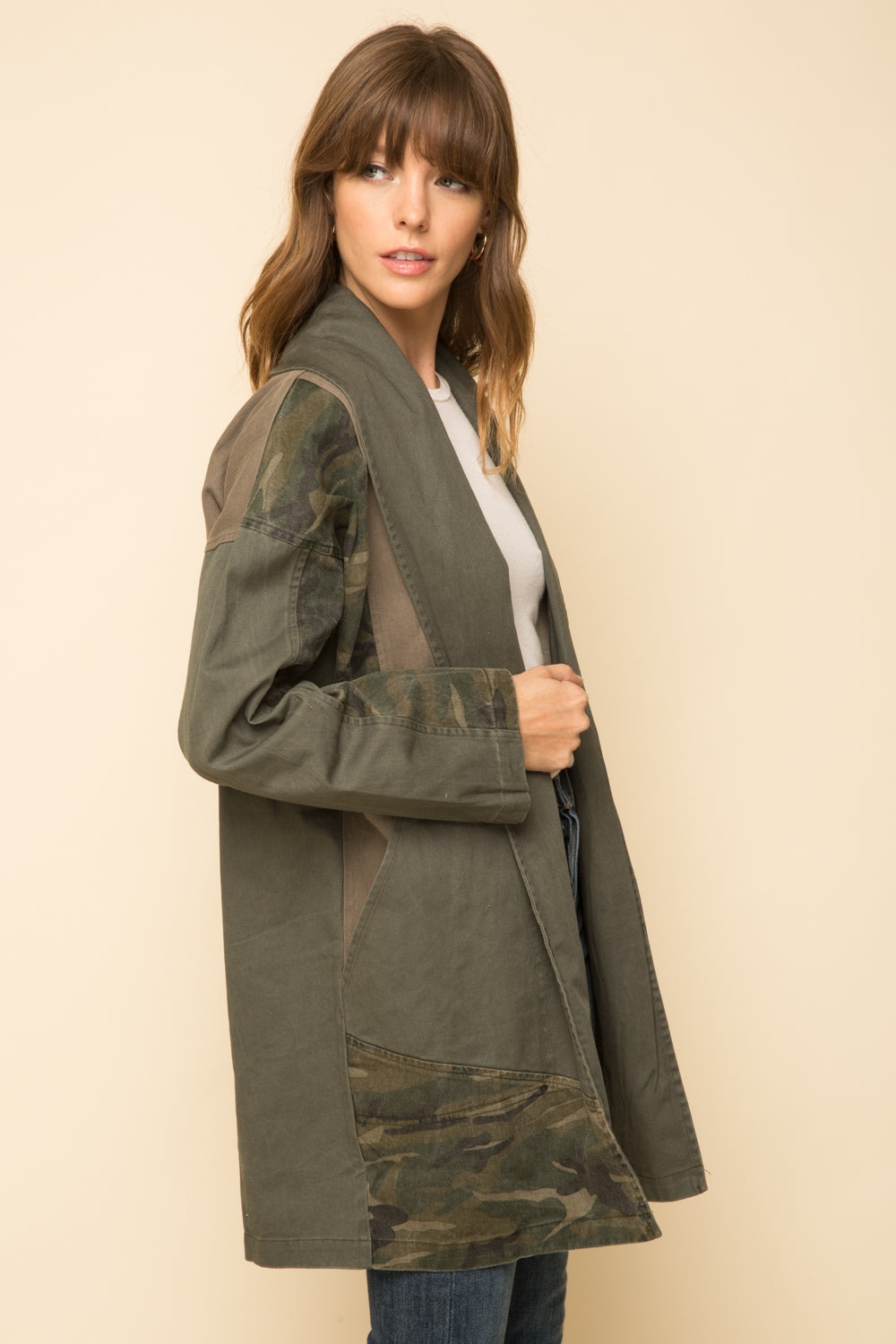 Washed Camo Patchwork Jacket - Wild Luxe Boutique