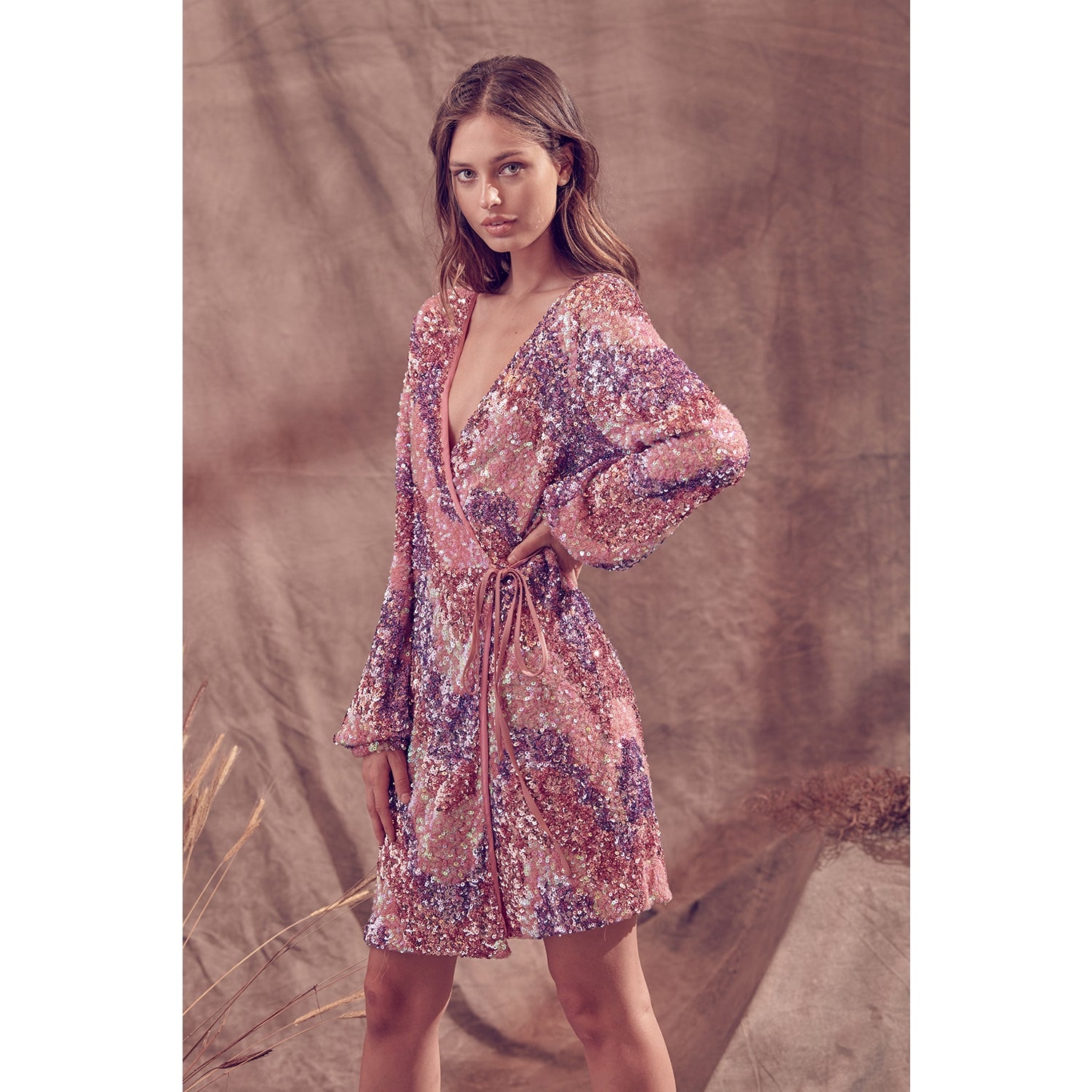 Storia Multi-Color Sequin Mini Dress S
