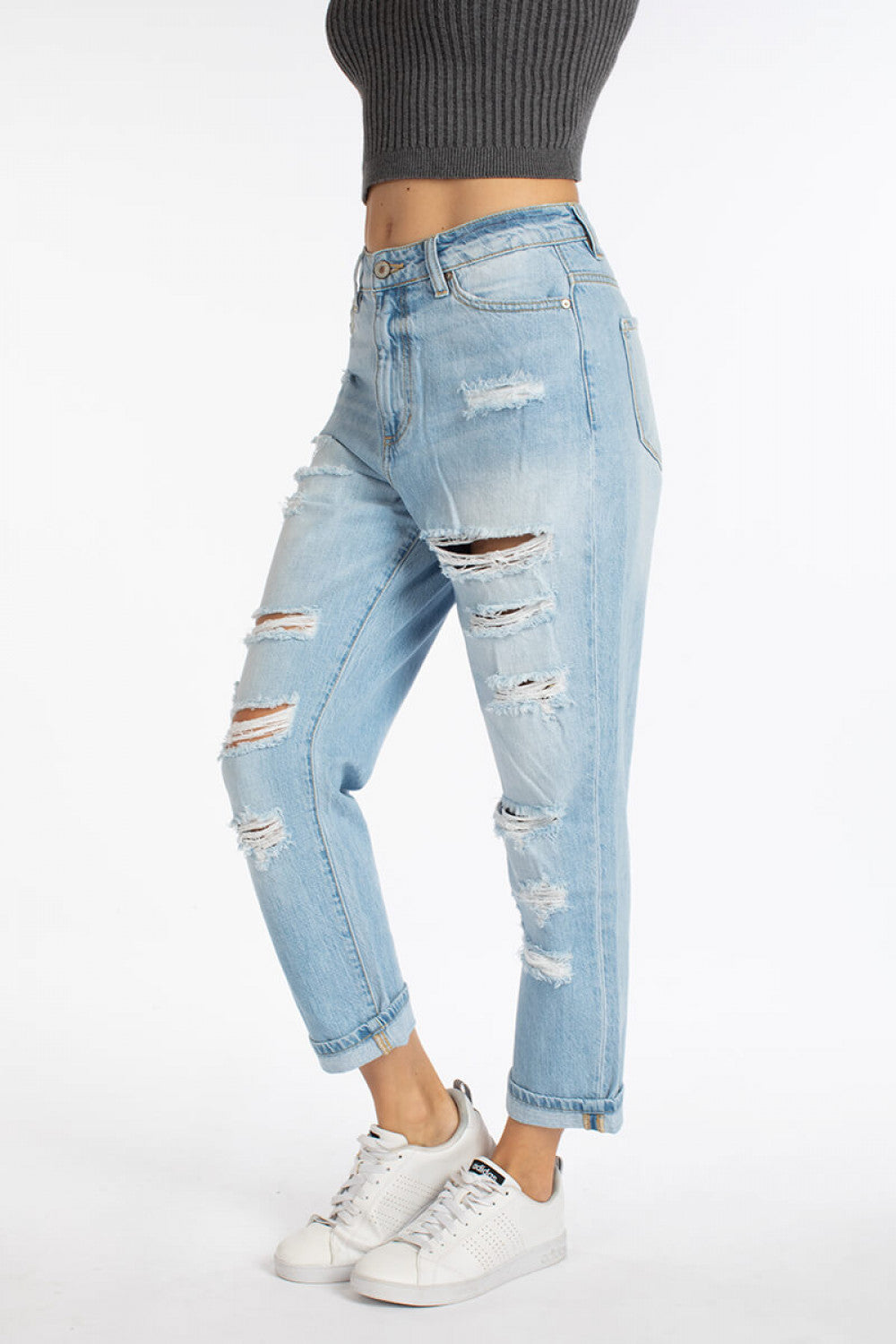 Ella High-Rise Boyfriend Jeans - Wild Luxe Boutique