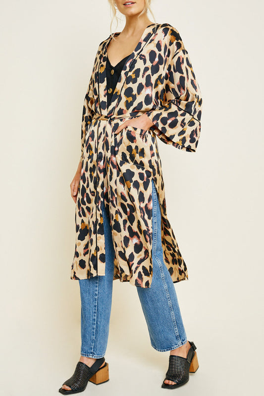 Leopard Kimono Duster - Wild Luxe Boutique