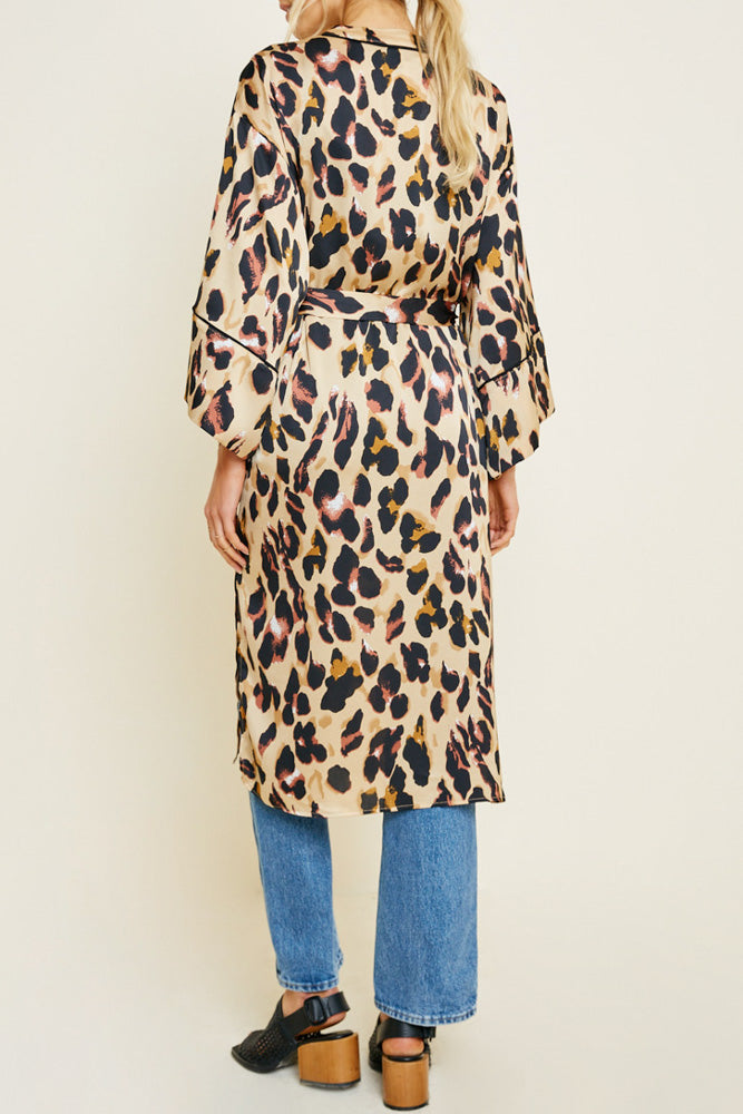 Leopard Kimono Duster - Wild Luxe Boutique