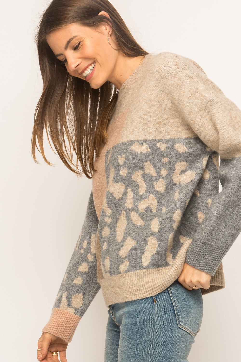 Leopard Patchwork Pullover - Wild Luxe Boutique