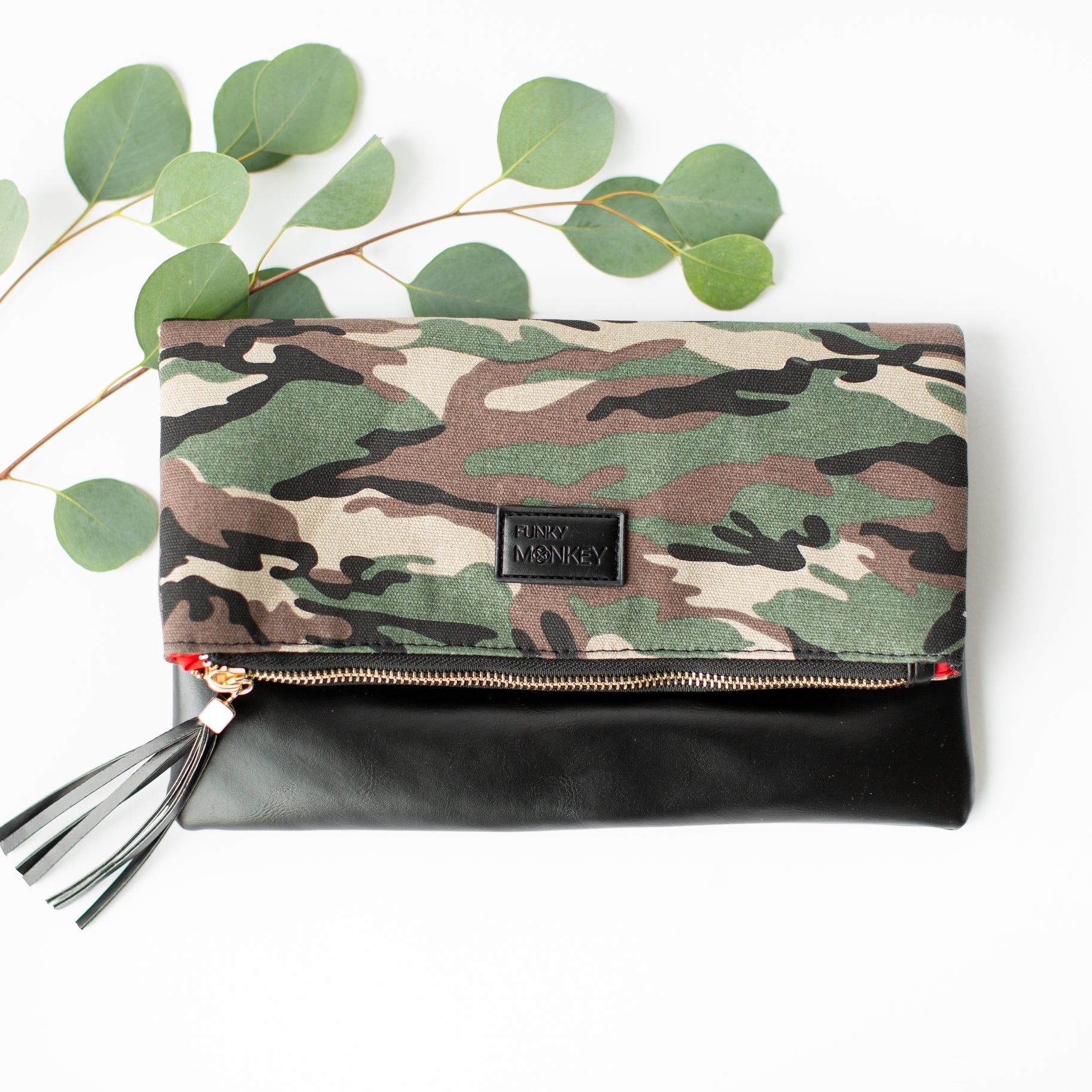 Fold Over Camo Clutch - Wild Luxe Boutique