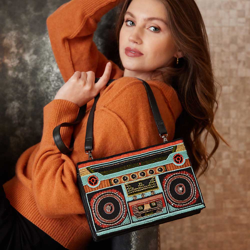 Mary Frances “Funky Town” Crossbody Boom Box Handbag - Wild Luxe Boutique