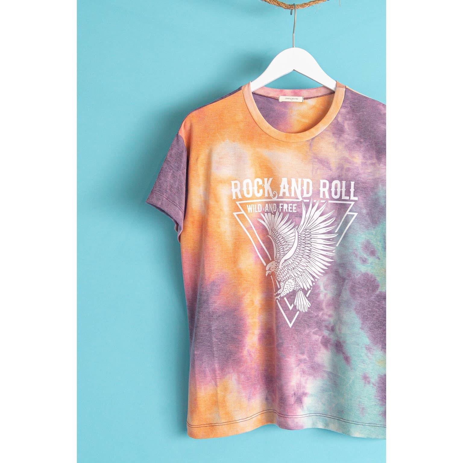 Sunkist Rock and Roll Tie Dye Graphic Tee - Wild Luxe Boutique