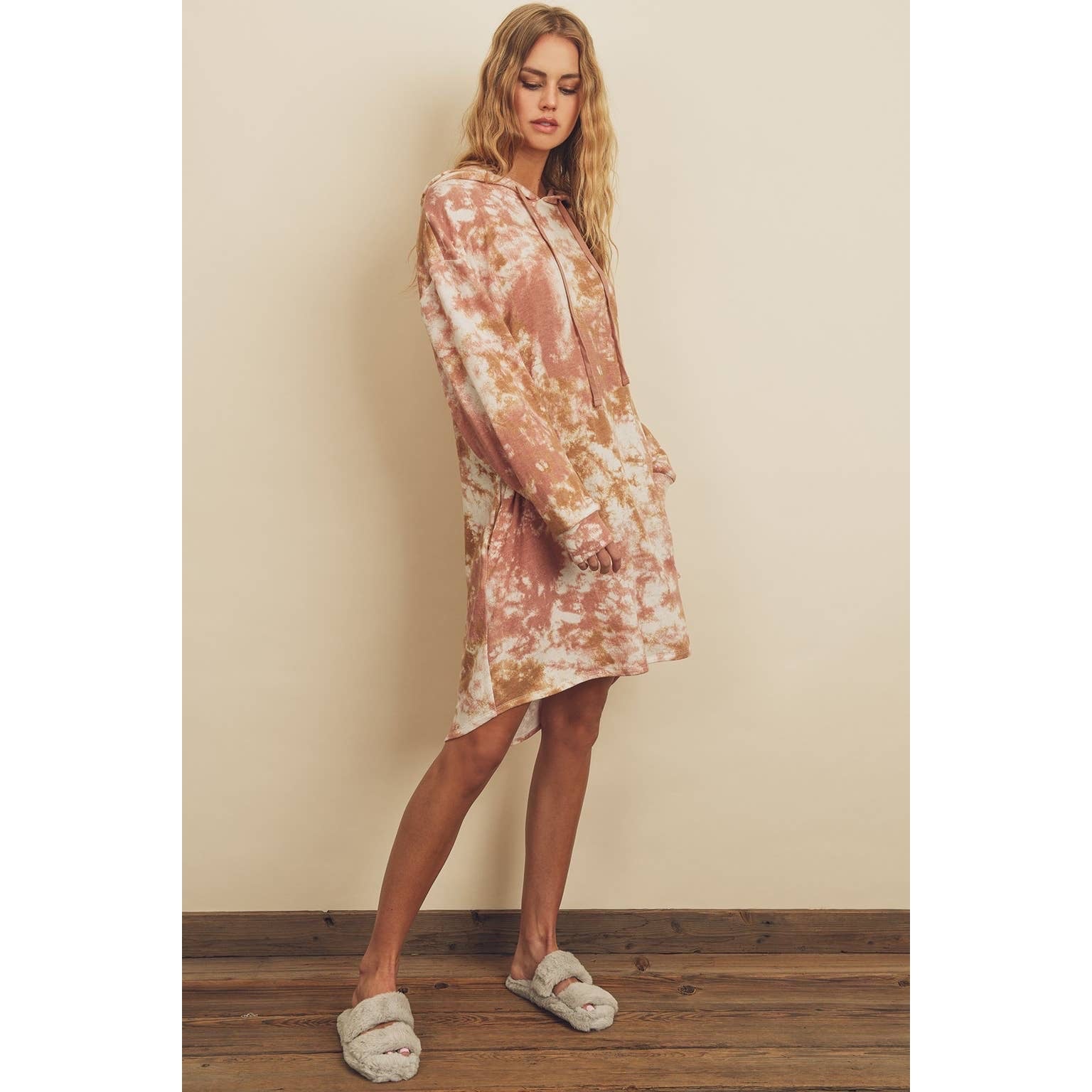 Tie-Dye French Terry Hoodie Dress - Wild Luxe Boutique