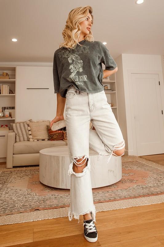Jasmine 90’s Vintage Ankle Flare Jeans - Wild Luxe Boutique