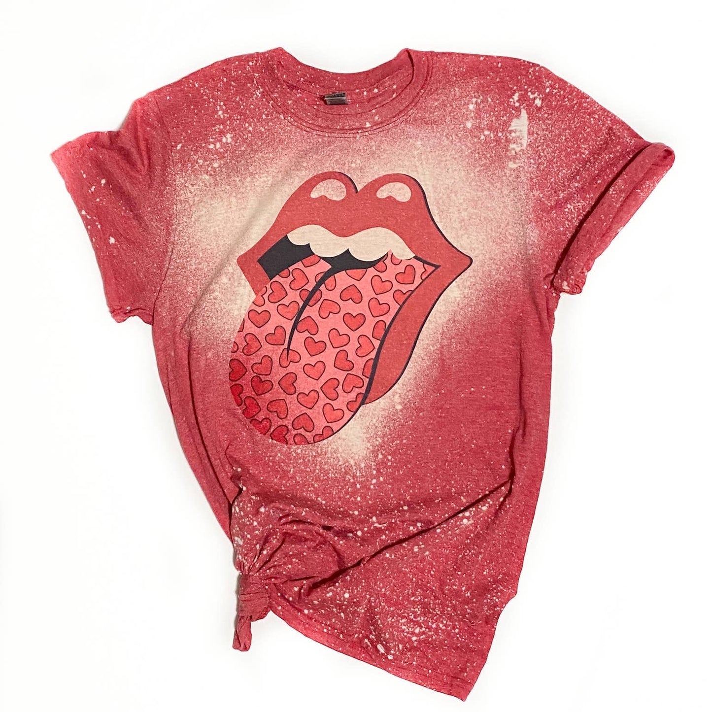 Rolling Stones Heart Tongue Graphic Tee - Wild Luxe Boutique