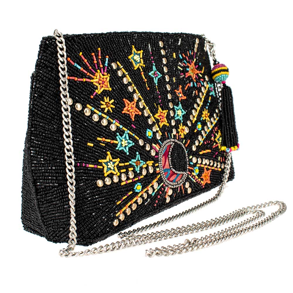 Mary Frances “Big Bang” Beaded Crossbody Clutch Handbag - Wild Luxe Boutique