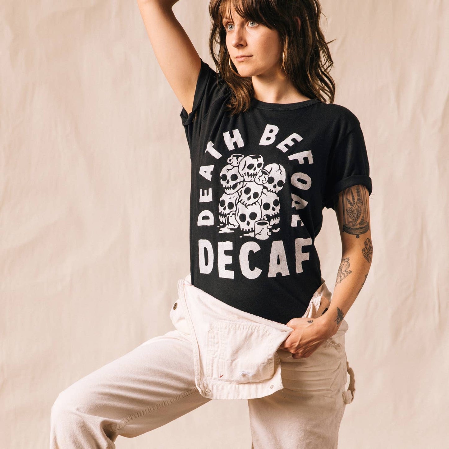 Death Before Decaf Coffee Graphic Tee - Wild Luxe Boutique