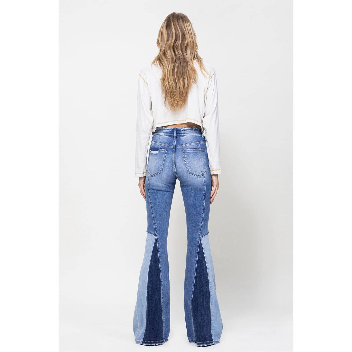 Bonnie Paneled Super Flare Jeans - Wild Luxe Boutique