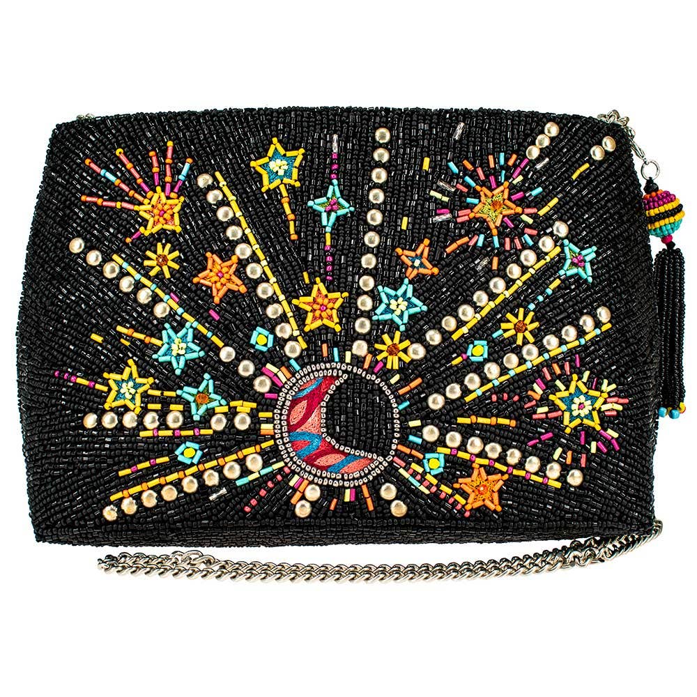 Mary Frances “Big Bang” Beaded Crossbody Clutch Handbag - Wild Luxe Boutique