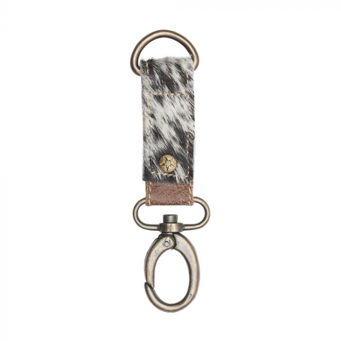 Black & White Hair on Hide Key Fob - Wild Luxe Boutique