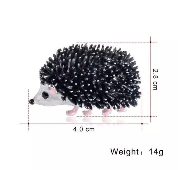 Enamel Hedgehog Brooch Pin - Wild Luxe Boutique