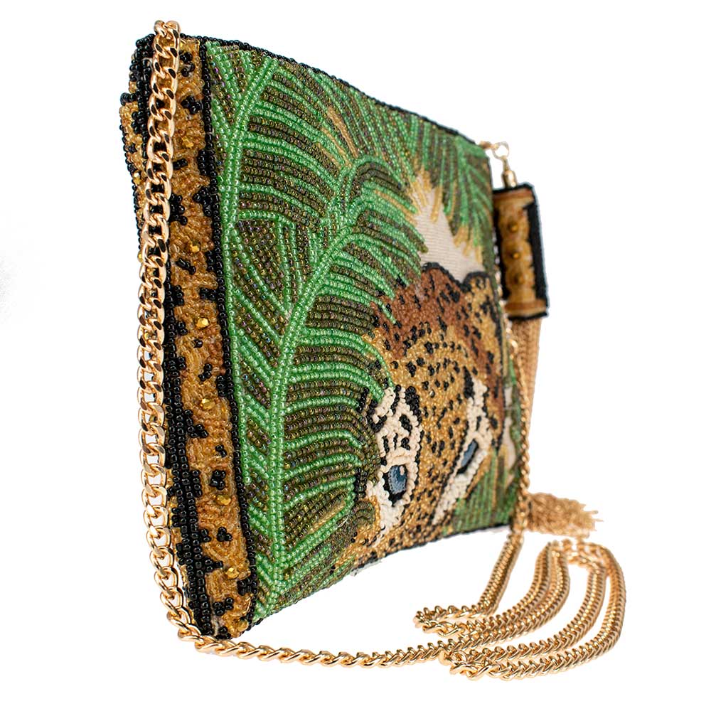Mary Frances “Safari Beaded Leopard” Crossbody Clutch - Wild Luxe Boutique