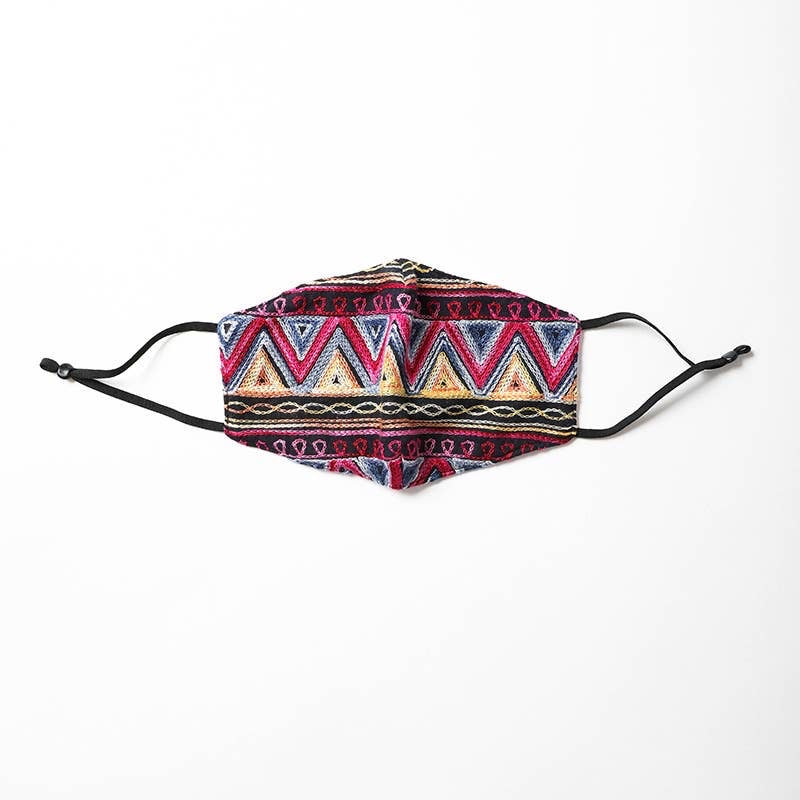 Decorative Pattern Embroidered Face Mask - Wild Luxe Boutique