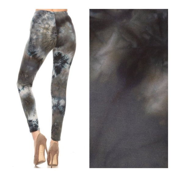 Dark Ocean Tie-Dye Leggings - Wild Luxe Boutique