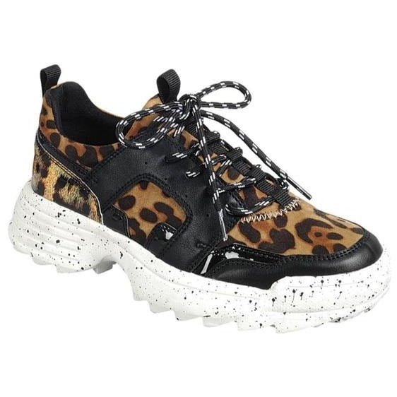 Black Leopard Print Platform Sneaker - Wild Luxe Boutique