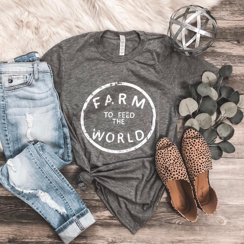 Farm To Feed The World Graphic Tee - Wild Luxe Boutique